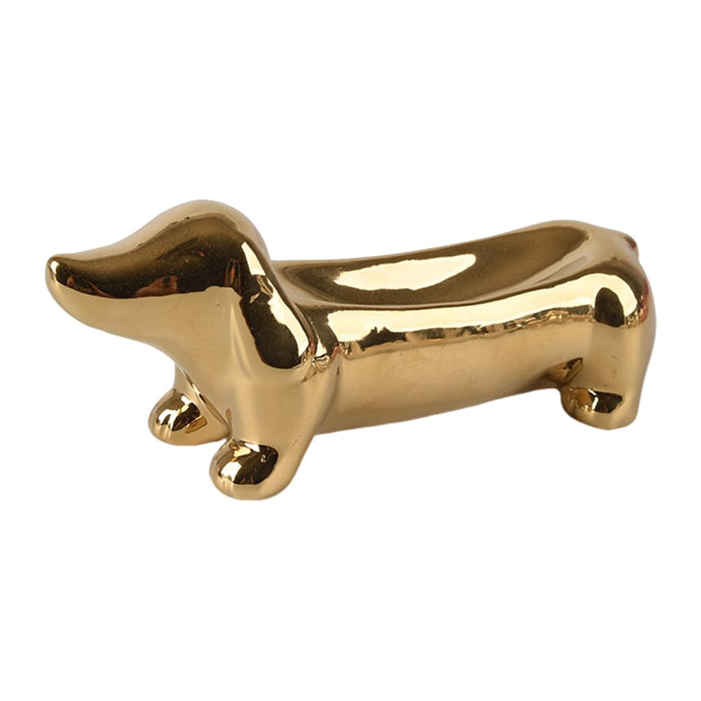 Ceramic Cute Dog Jewelry Tray Delicate Scandinavian Earrings Rings Holder for Ring Necklace Jewelry & Keys