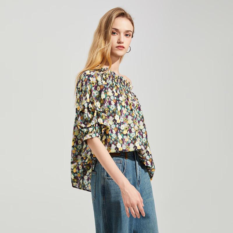 Women's Fashion Printed Short Sleeve Blouse