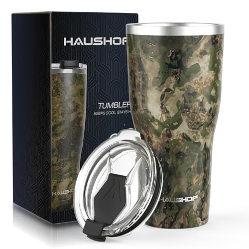 

HAUSHOF Vacuum Insulated Tumbler, Stainless Steel, with Lid, 600ml, Car Tumbler, Coffee Cup, Mug, Stainless Steel Cup, Convenience Store Mug, Beer, Di