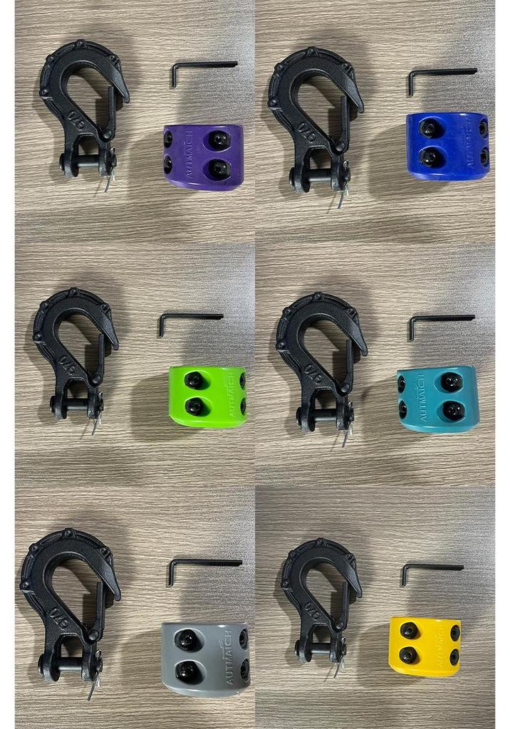 Forged Trailer Hitch Rubber Plug with Shaped Winch Hook & Hex Wrench