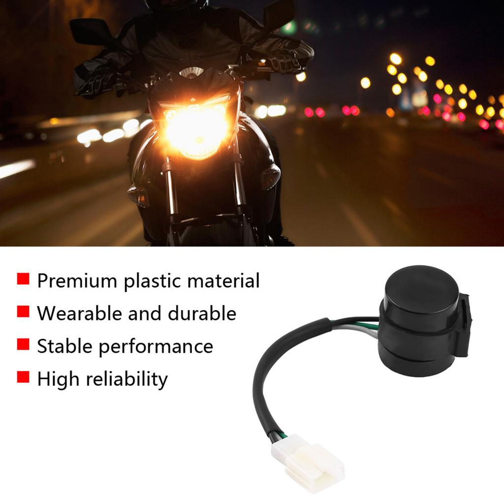 3 Pins Round Turn Signal Flasher Relay Blinker for GY6 50‑250cc Motorcycles Scooters Moped ATV