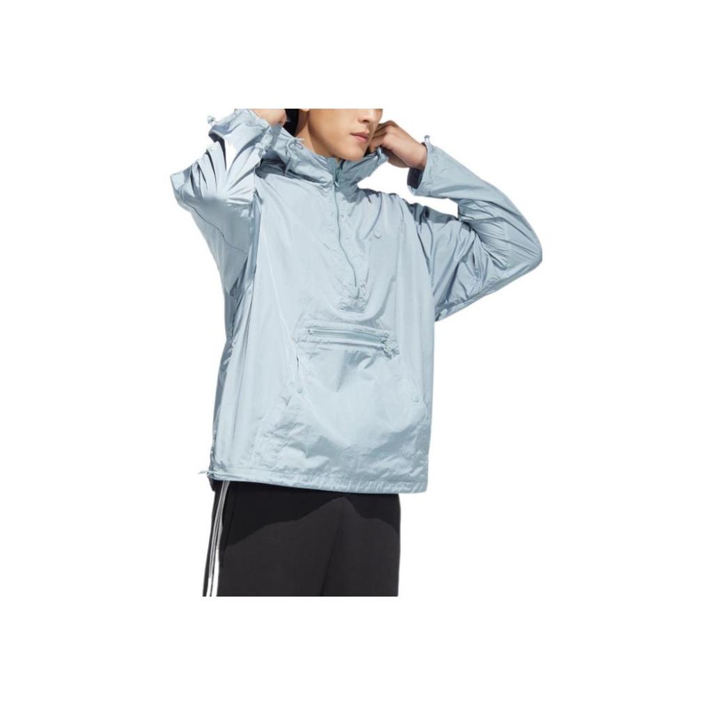 Adidas Originals Trefoil Solid Sun-Protective Sports Hooded Jacket Men Outerwear Light-Grey HM8045