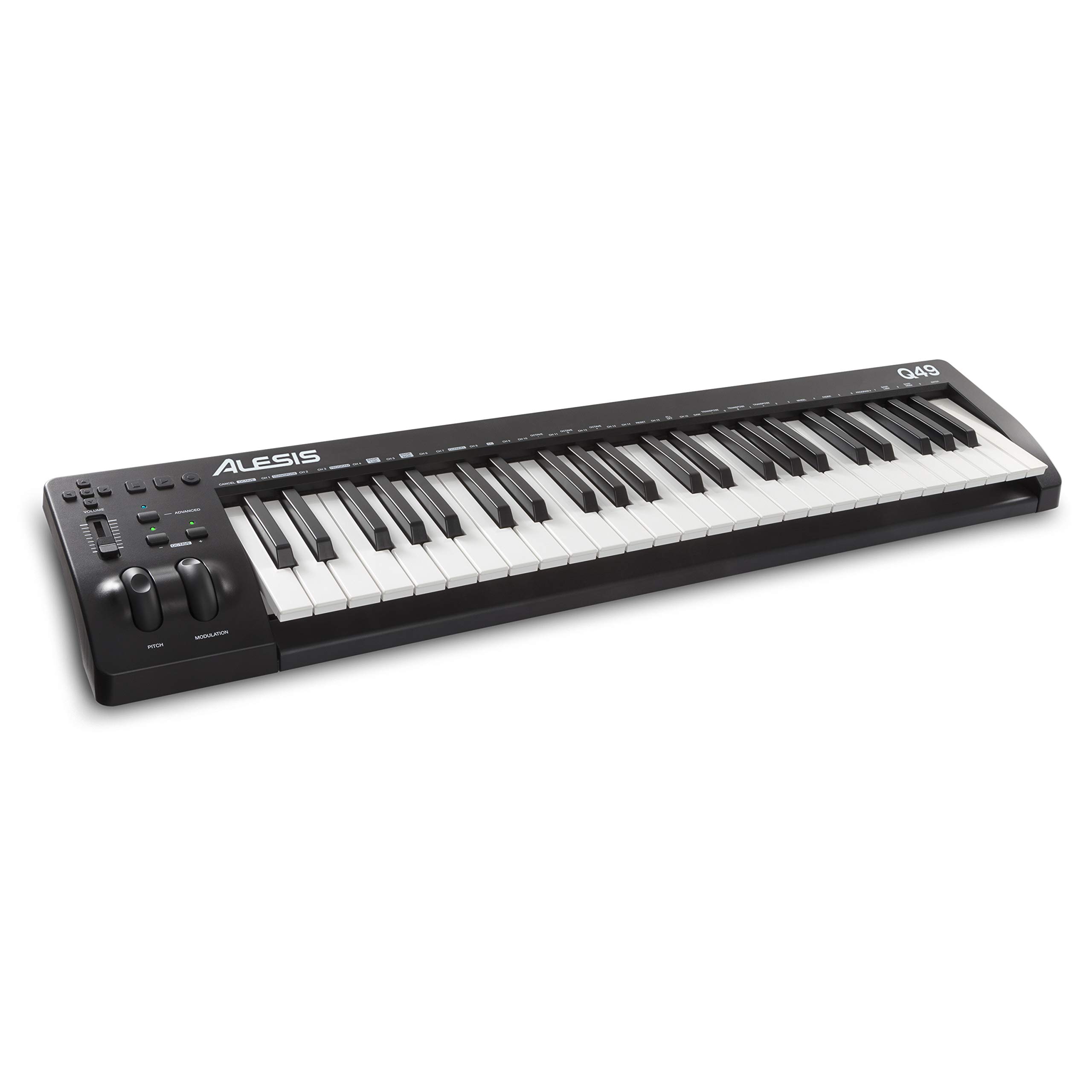 

Alesis Q49 MKII MIDI Keyboard USB Controller, 49 Keys, Full-Size, Velocity Sensitive, Includes Music Production Software