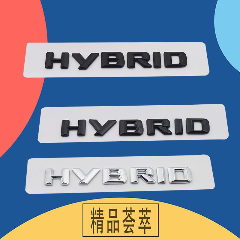 3D ABS Hybrid Letters Logo Car Letter Sticker Tail Bumper Badge Auto Rear Trunk Emblem Accessories