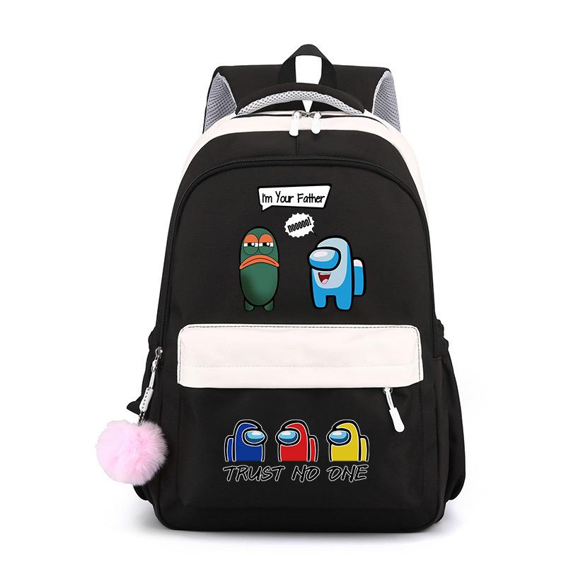 School bag backpack five Wu backpack candy color large capacity student school bag stationery