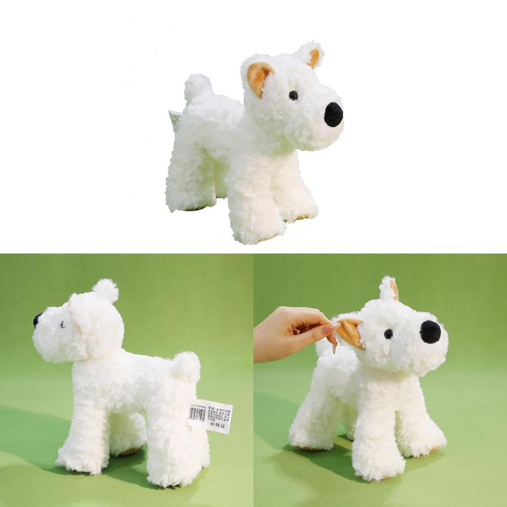 Plush West Highland Terrier Dog Toy With Super Soft Short Pile For Kids And Collectors