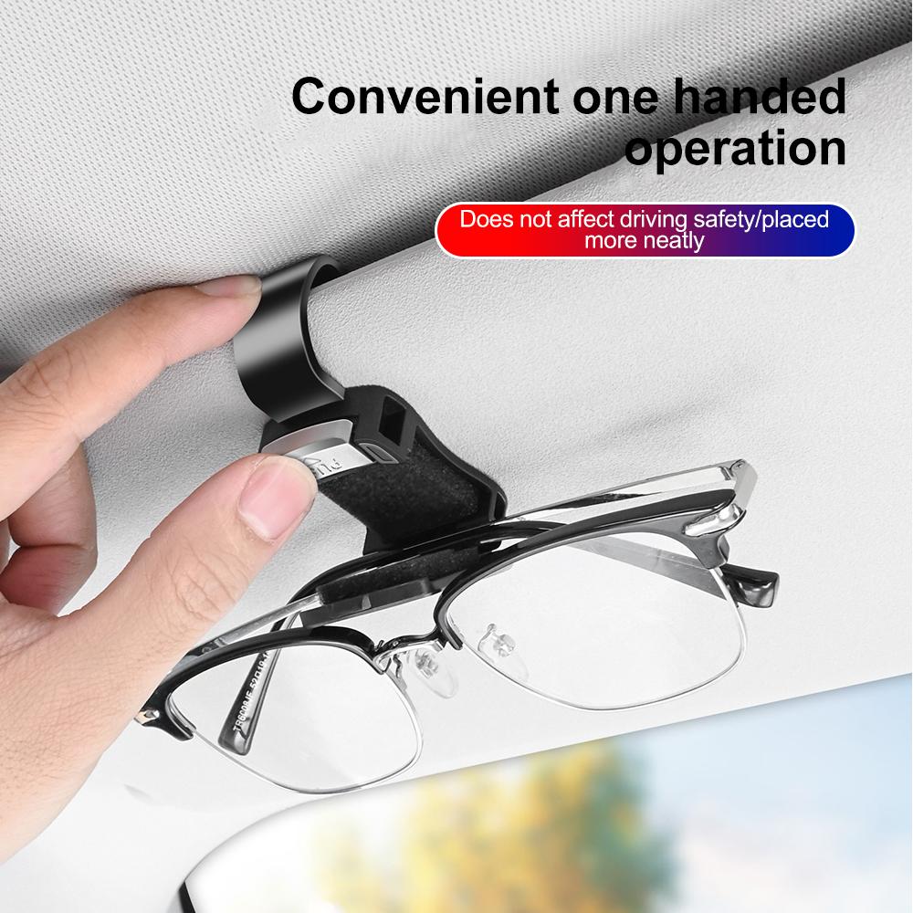 Car Sun Visor Clip Glasses Holder Auto Sunglasses Visor Sunglasses Bracket with Sponge Protective Glasses Support