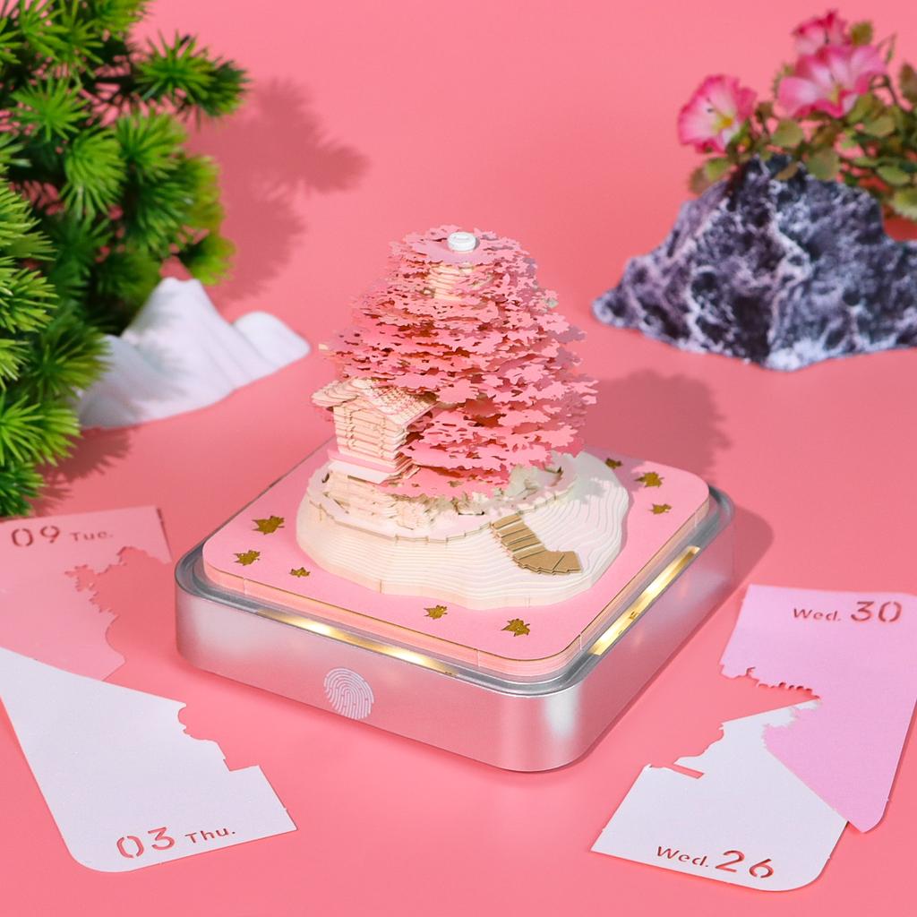 Customizable 3D Paper Carving Craft Creative Memo Pad with Unique 3D Shapes for Favor Christmas and New Year