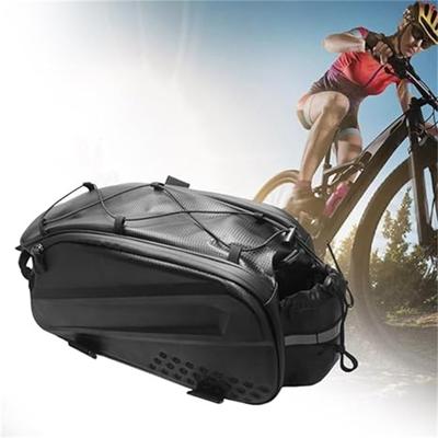 EBike Rear Hanging Bag, Large-Capacity Backrest Storage Pocket for Helmet & Gear,  Motorcycle Seat Bag with Organizer
