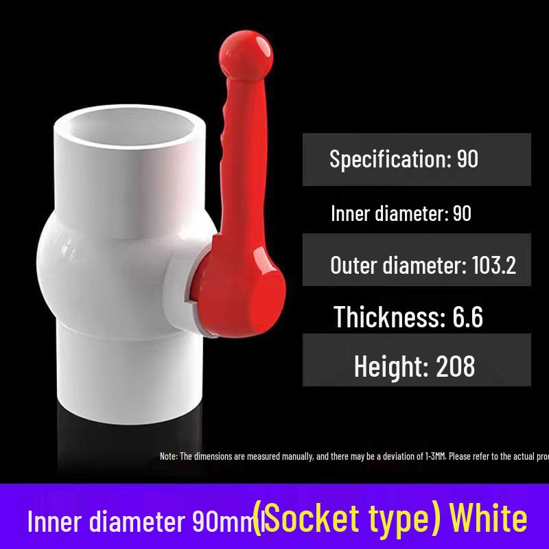 PVC Ball Valve Switch for Water Pipes (Sizes: 20-110mm)