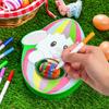 1 Set DIY Egg Toys Manual with Pen Hand-eye Coordination Color Cognition Brain Development Entertainment Smooth Easter Egg Machine Drawing Toys Gift