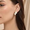 1 Pair Stud Earrings for Women, Enamel Irregular Petal Shape Ear Studs, French Style Ear Pins for Versatile Gift Jewelry