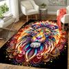 1pc Ancient Mysterious Lion Print, Design Indoor Area Rug - Soft, Anti-Slip, and Durable Gaming Room Decor for Bedroom