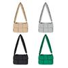 Contemporary Cotton Space HandbagsLarge Puffer Woven Shoulder Bag for Women