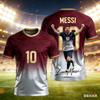 High-quality Messi Summer 3D Printed Children's Sportswear Football Jersey T-shirt Is Loose Comfortable Suitable for Daily Wear