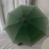 Gradient Color Automatic Umbrella Sunny Rain Dual Use Uv Protection Sunshade Portable Black Glue Foldable Sun Blocking Umbrella