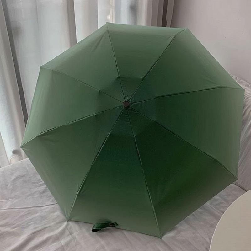Gradient Color Automatic Umbrella Sunny Rain Dual Use Uv Protection Sunshade Portable Black Glue Foldable Sun Blocking Umbrella