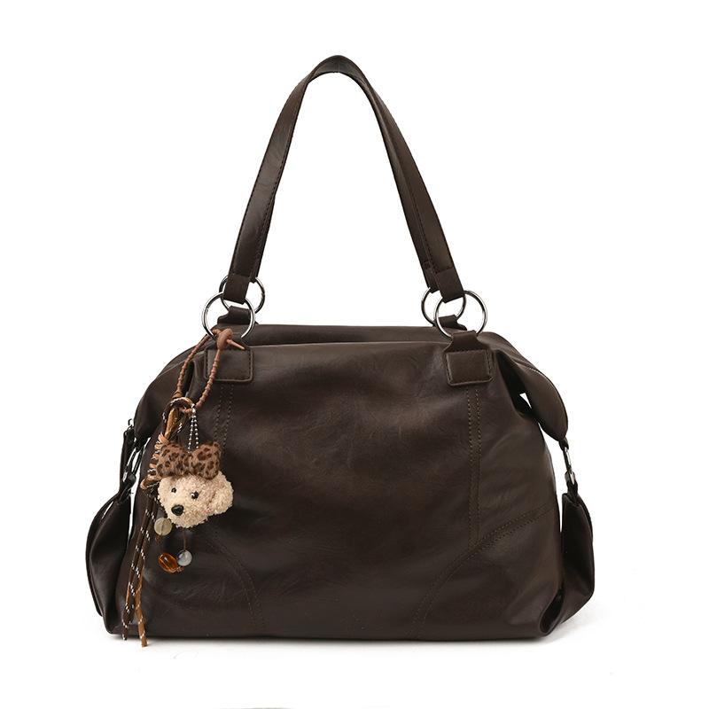 Casual retro large-capacity bag women's new commuter versatile shoulder bag going out to work portable tote bag