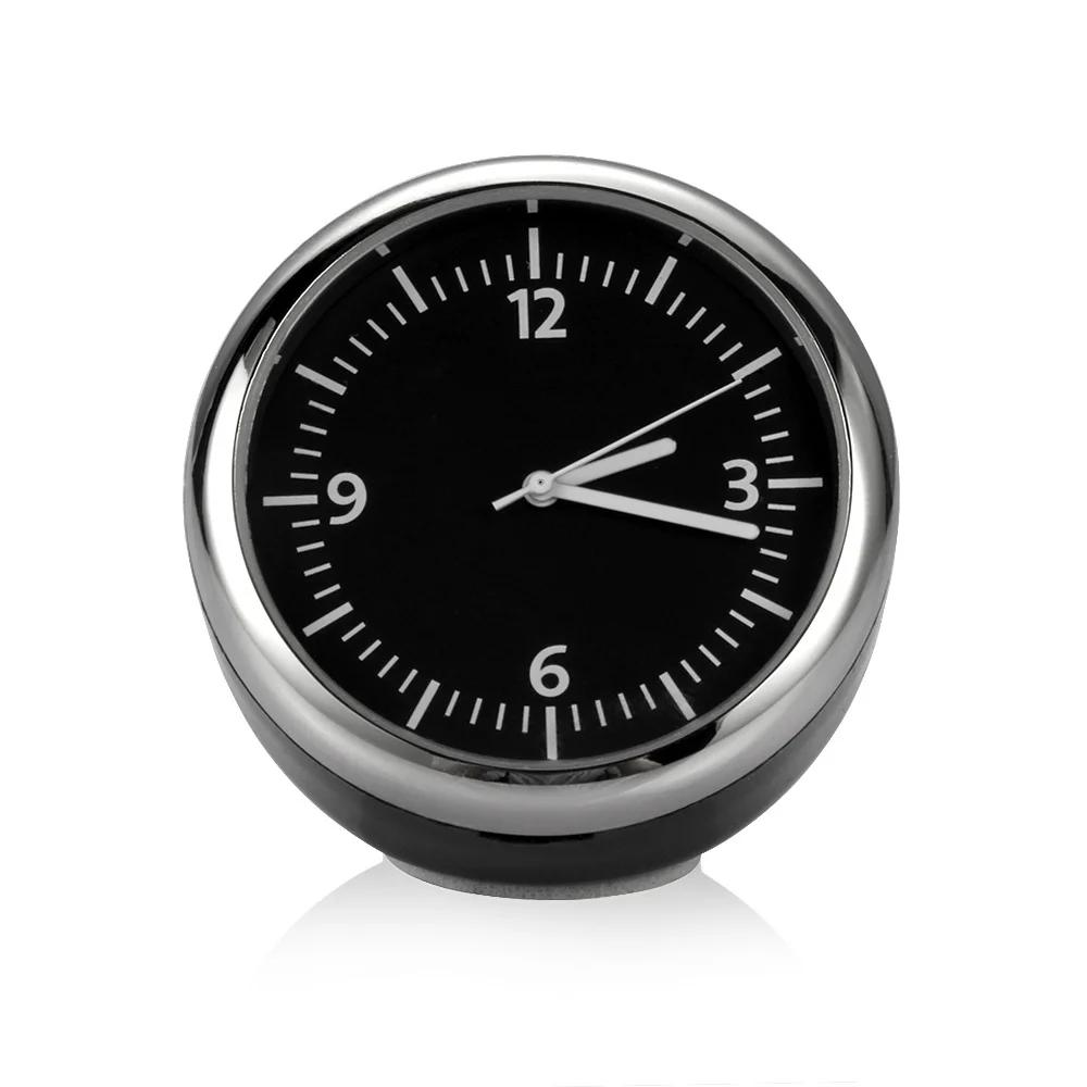 Car Ornaments Clock Quartz Clock Mini Watch Clocks Hygrometer Thermometer for Auto Decoration