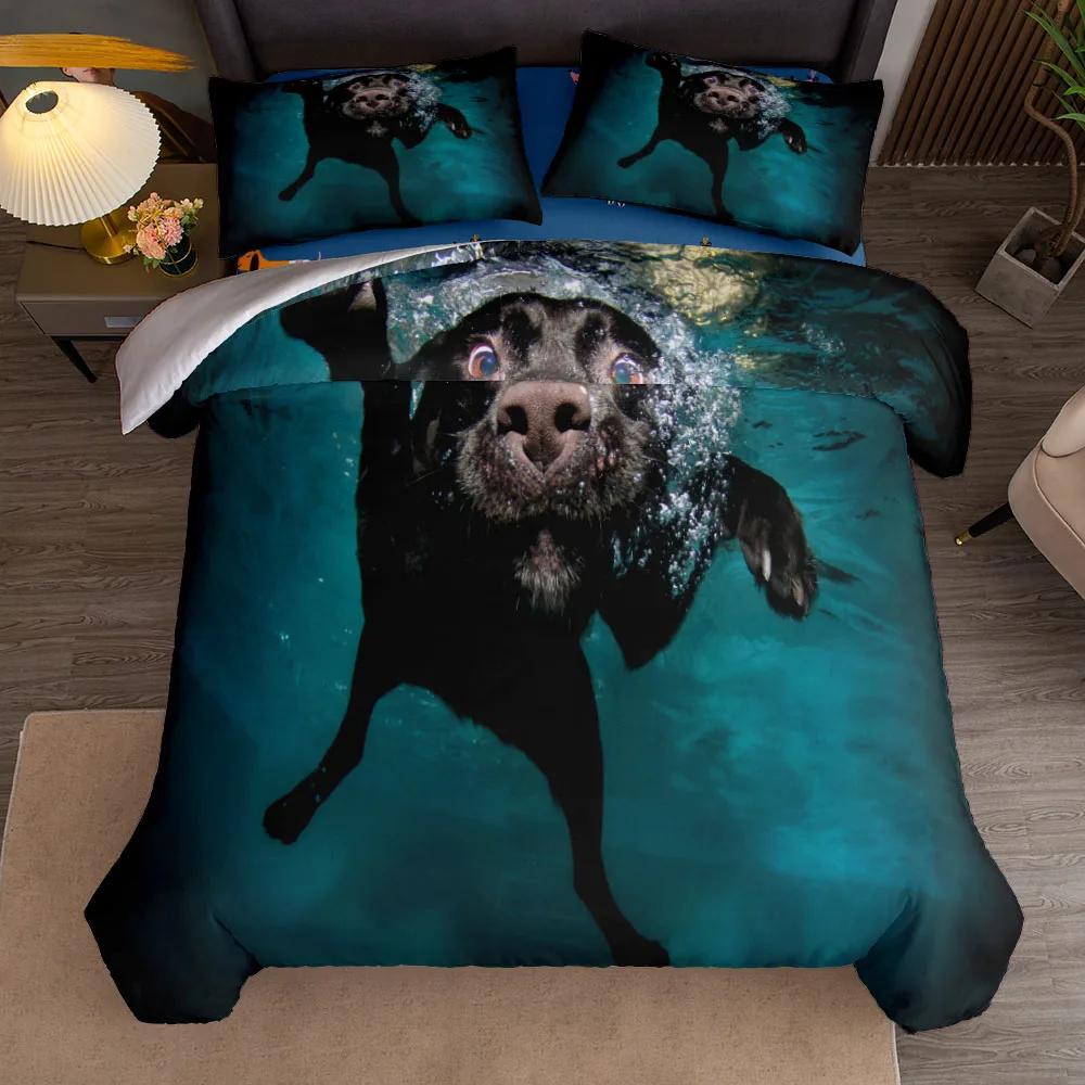 

Постельное белье Cloudboi Dog Art Комплект пододеяльника Король Королева Двуспальный Полуторный Двуспальный Односпальный Размер US Twin(172x218cm)