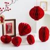 Newyear Paper Folding Christmas Tree 3D Honeycomb Christmas Tree Hanging Pendent New Year Xmas Party Desktop Vase Christmas Gift