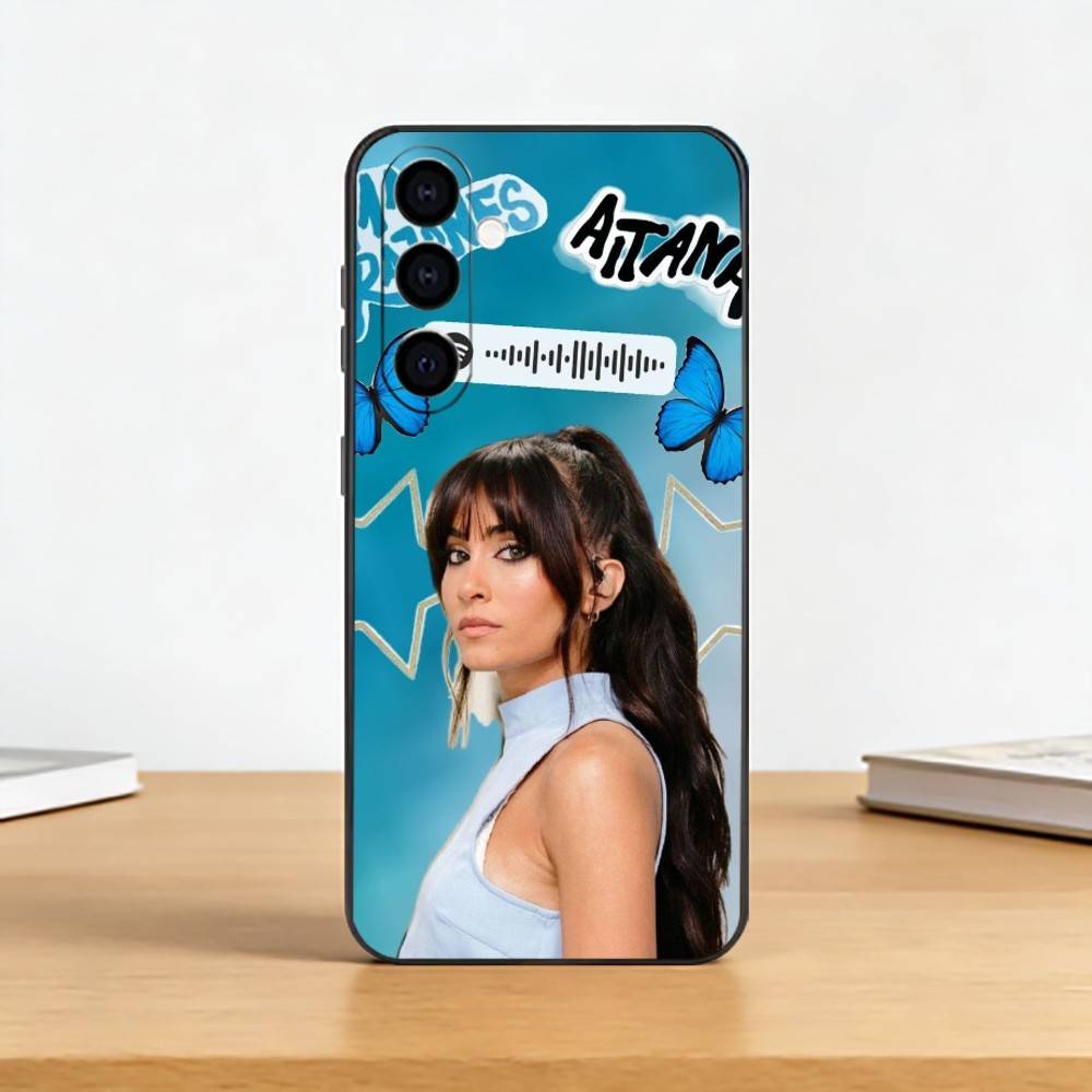 Singer A-Aitana Cuarto Azul Phone Case For Samsung Galaxy A73,A72,A71,A70,A53,A52,A51,Soft Silicone Black Cover
