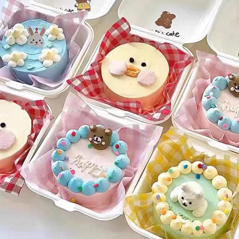 Colorful Strawberry Check Baking Oilproof Paper Roll for Cake and Sandwich Decoration