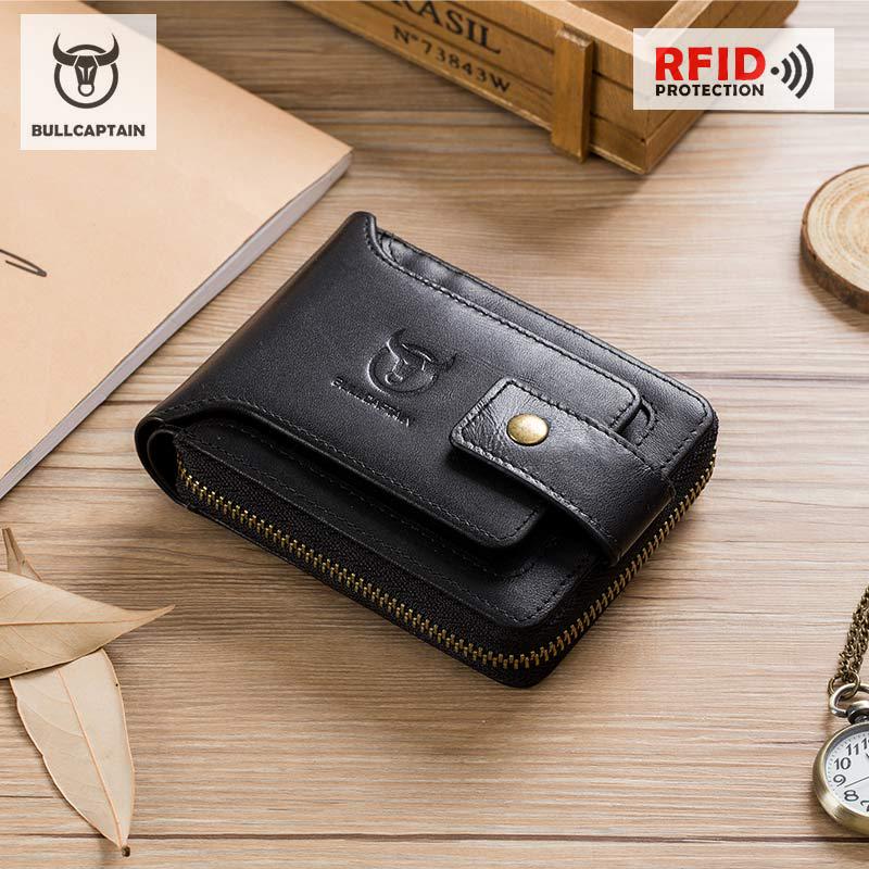 BULLCAPTAIN Marke männer Brieftasche Aus Echtem Leder Geldbörse Männlichen Rfid Brieftasche Multifunktions Lagerung Tasche Geldbörse Brieftasche der Karte Taschen
