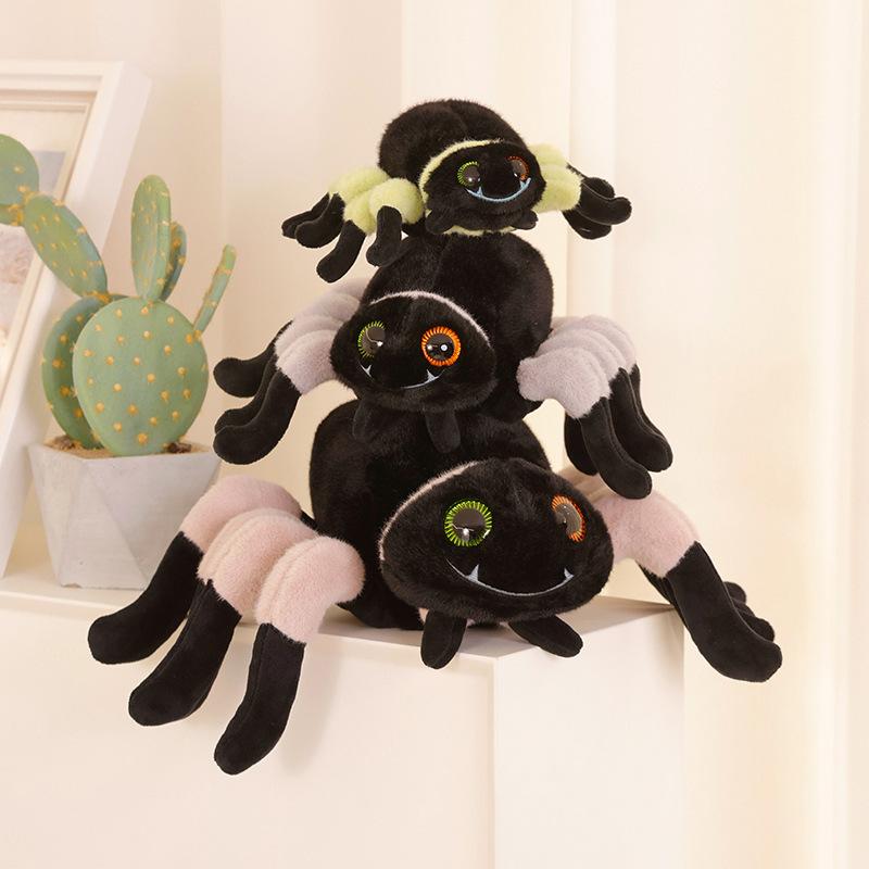 Simulation Big Spider Doll Plush Toy Black Spider Doll Boy Soothing Rag Doll Halloween Gift