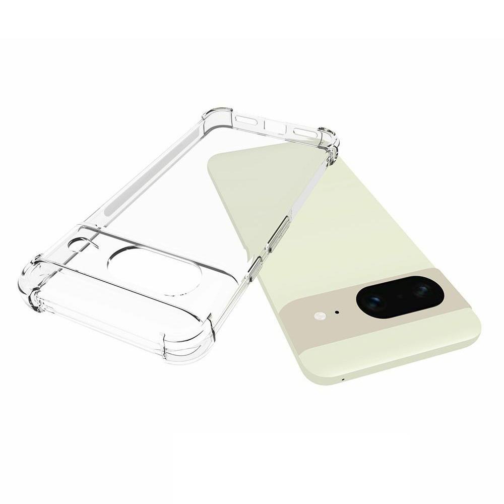 For Google Pixel 8 Anti-slip TPU Phone Case Four Corner Airbag Shockproof Transparent Phone Cover