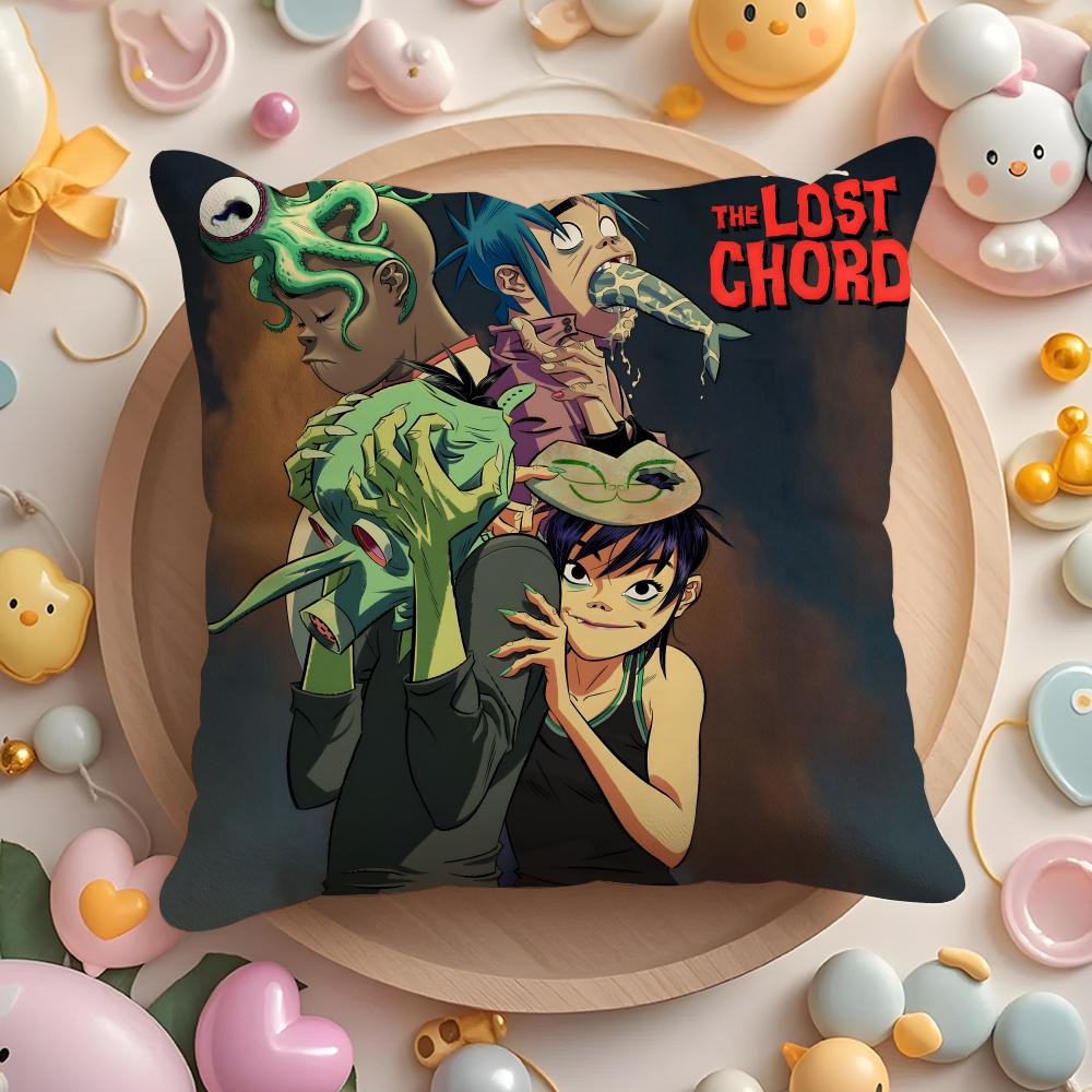 G-GorillazS Band Cushion Cover Home & Car Multi-Scene Pillow Cover - Reversible, Soft & Durable for Daily Use