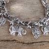 Retro Anklet, Bohemian Beach Style, with Carved Hearts Elephant Pendants, Scratch-Resistant Durable Anklet Bracelet Jewelry