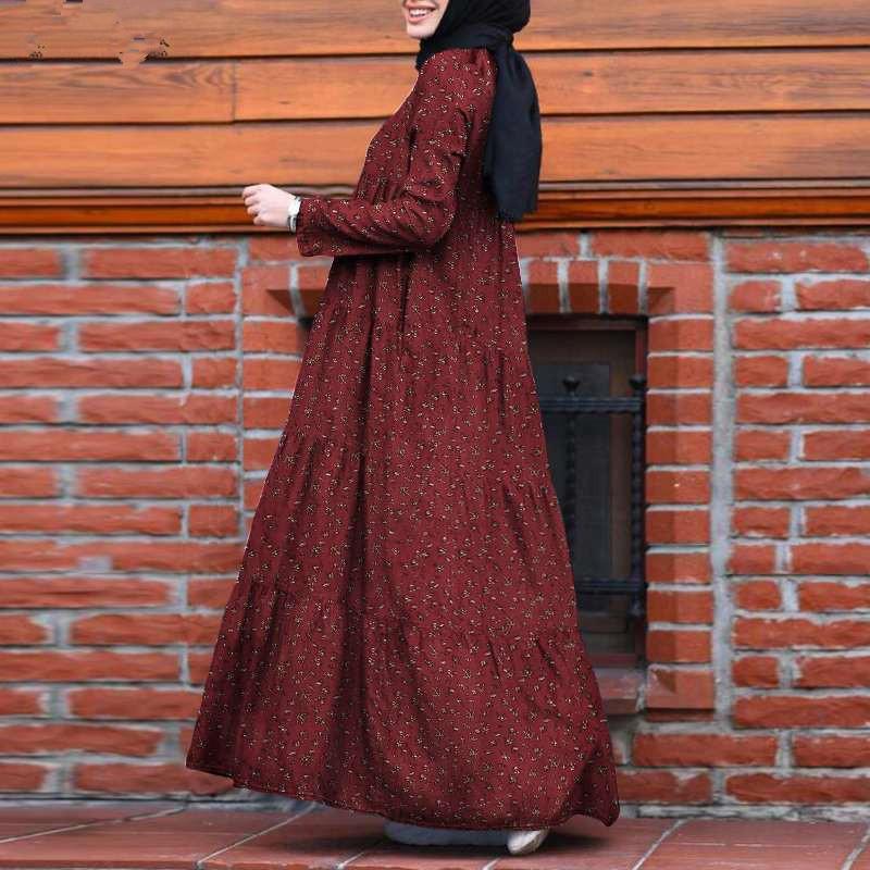 Women's Plus Size New Fashion Print Vintage Dress