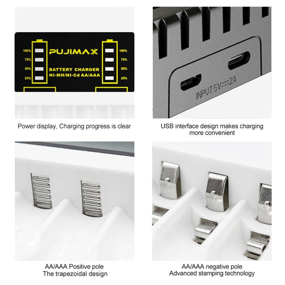 Stable LED Indicator Portable 4 Slot Adapter Intelligent Battery Charger Fast Charging Dock