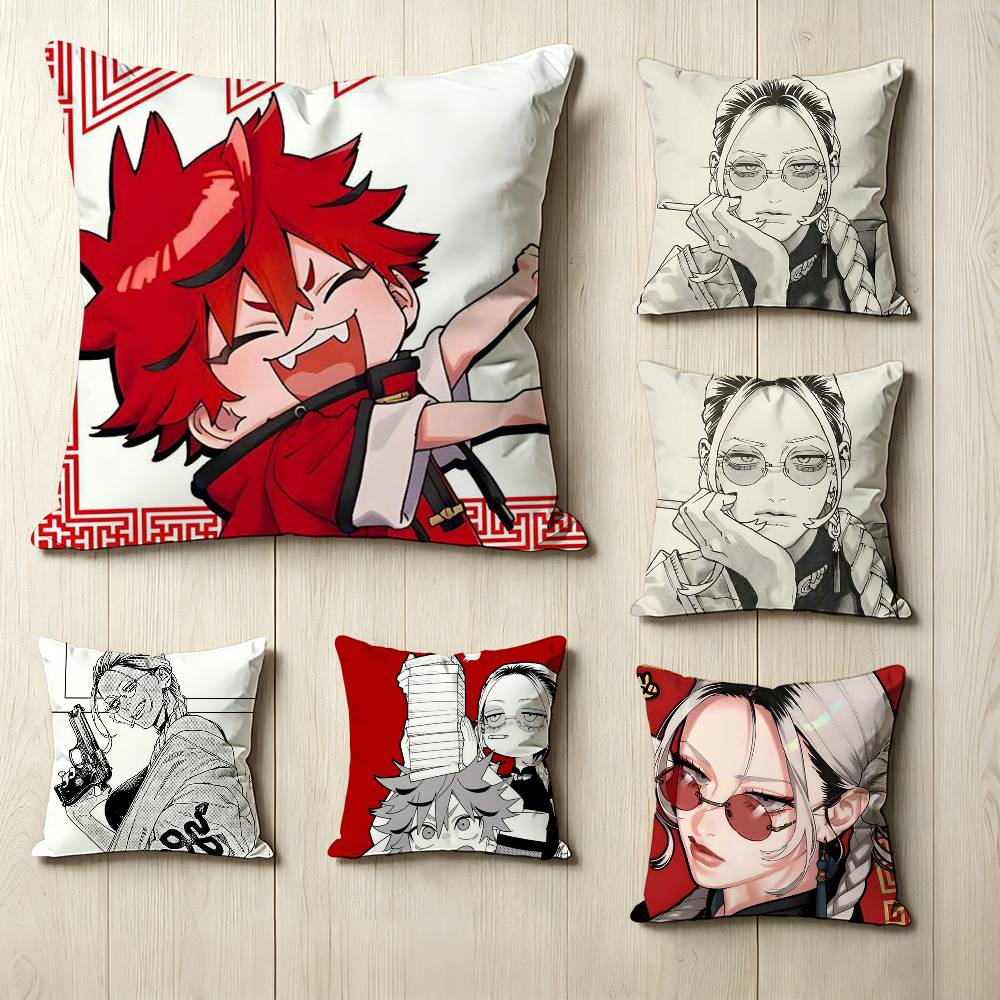GGokurakugai Anime MMichiru SSaotome Pillow Case Square DoubleSided Sofa Cushion Cover Bedroom Bedside Pillow