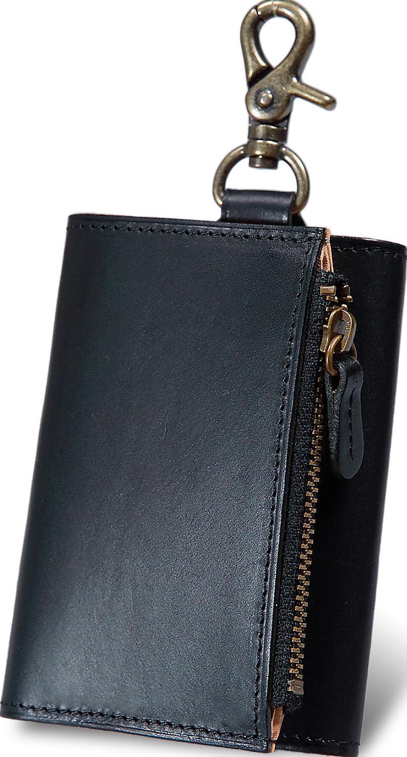 

Key case that can also be used as a wallet Vellda Key Made in Japan Genuine leather [Evoon] (Black)