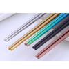 1pcs Stainless Steel Chopsticks 23Cm Square Reusable Metal Rustproof Dishwasher Safe For Rice Food Vegetables Meat Serving