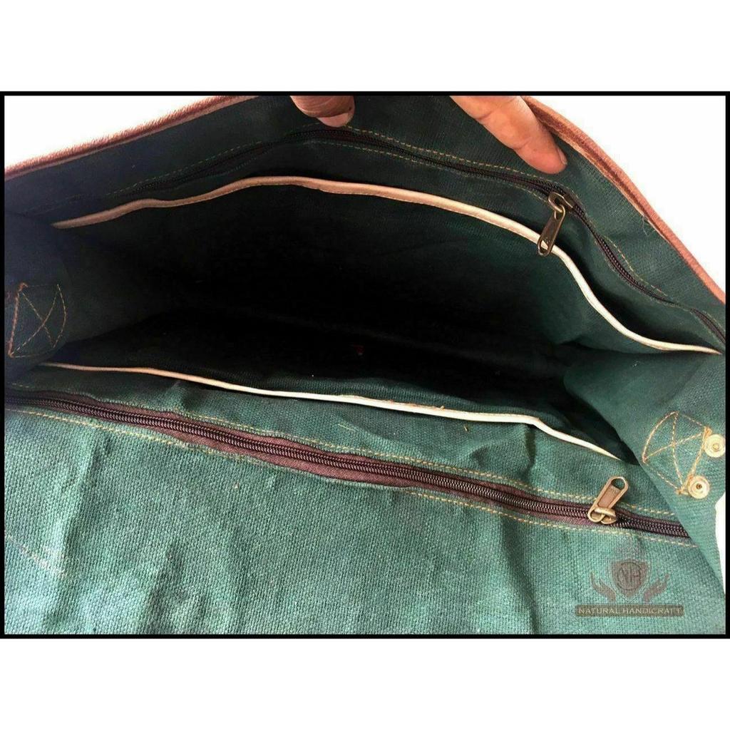 Men's Grain Leather Satchel Messenger Man Laptop Briefcase Bag Shoulder