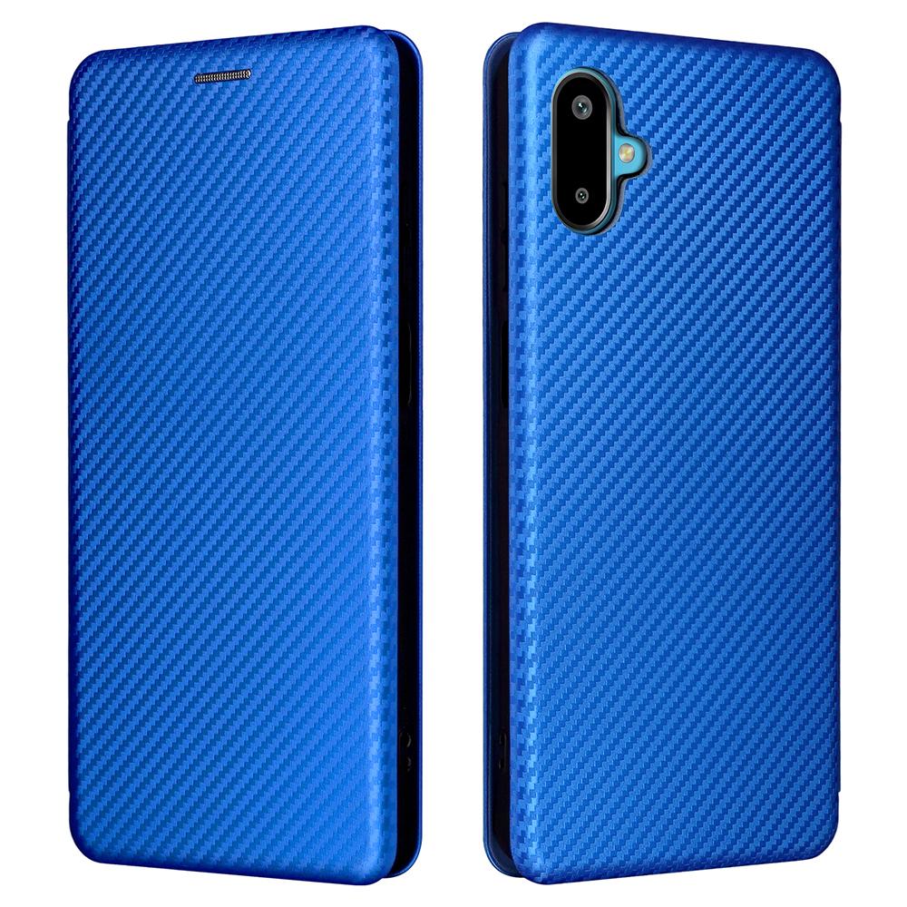 For Samsung Galaxy F06 5G/M06 5G Case Carbon Fiber Texture Drop-Proof PU Leather Phone Cover