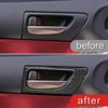 Car Accessories Inner Front Door Handle Panel Frame Decoration Cover Trim Carbon Fiber Sticker For Lexus IS250 300 350