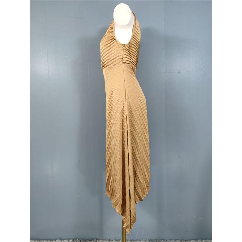 Export Sexy One-Shoulder Diagonal Collar Ruched Asymmetrical Beautiful Casual All-Matching Elegant Elegance Retro Fashion Dress