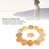 13PCS     Stones with Cloth Bag Engraving   Stone for Divination   Meditation