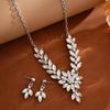 European & American High-Design Vintage Floral Necklace & Earrings Bridal Set