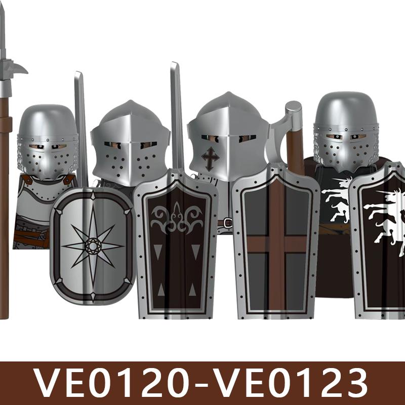 Castello Medievale Cavalieri Soldato Figure Blocchi da Costruzione Fanteria Legione Impero Guerriero Arco Spada Casco Milizia Mattoncini Giocattolo Regali