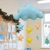 3D Nursery Room Pendant Heart/Star Design Rainbow Cloud Garland Cloud Pendant  Photo Props