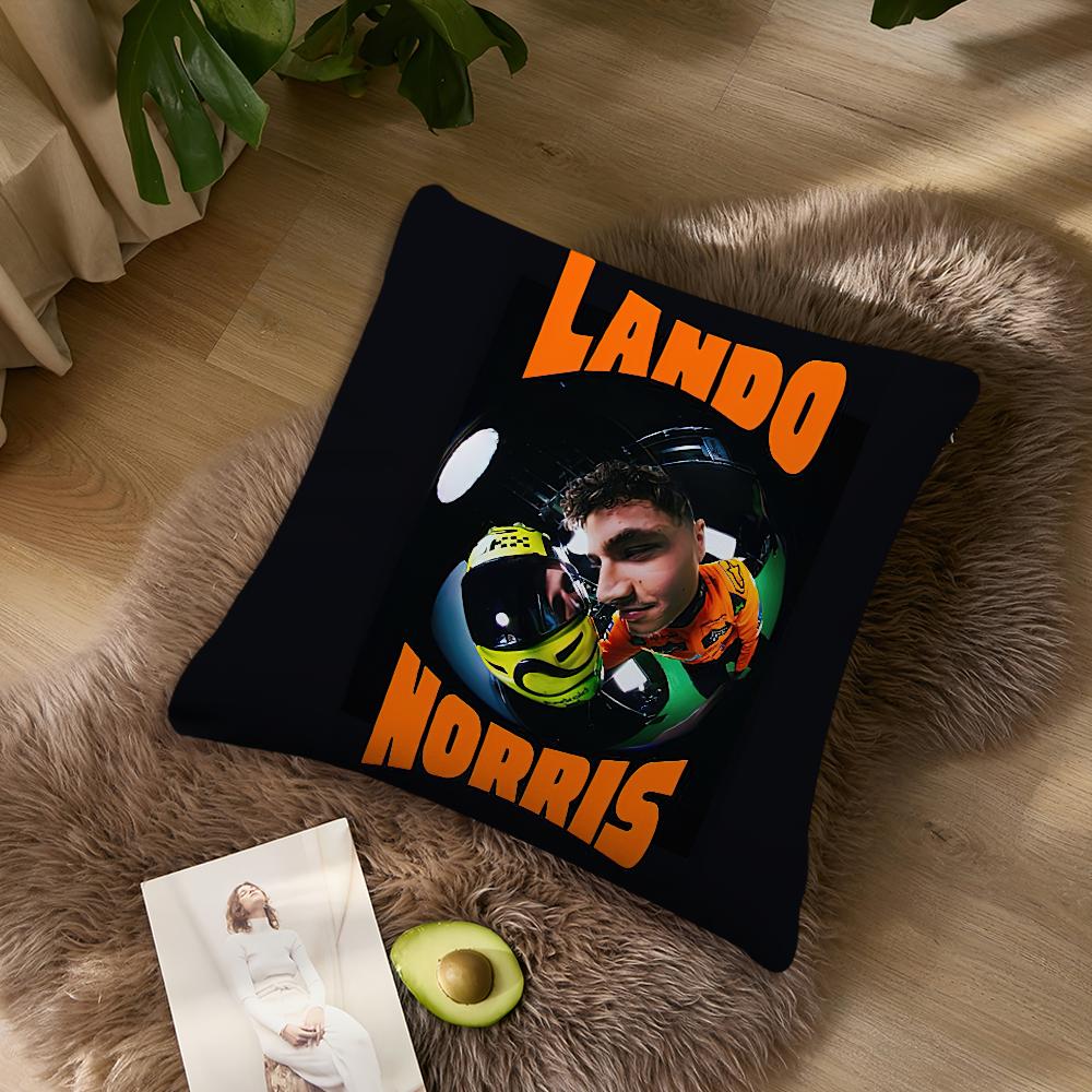 Наволочка с логотипом LLando NNorris Акцент для гостиной Диванная подушка для спины Квадратная Подушка для отдыха и сна ? 40X40cm