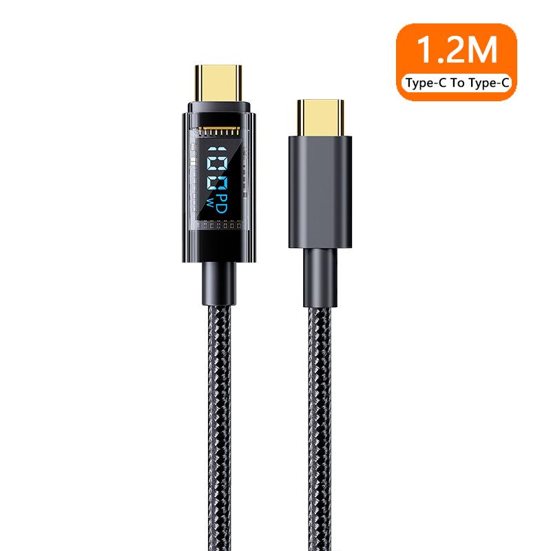 VAORLO светодиодный дисплей Кабель для быстрой зарядки 100 Вт Super Charge USB-C PD-C — фото 10