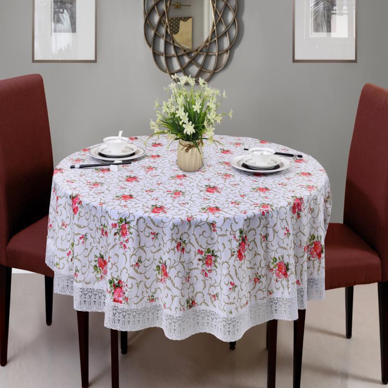 High-Grade Waterproof, Oil-Proof, Non-Slip, Thick Round Tablecloth for Home and Restaurant Use