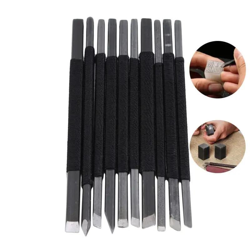 10pcs Hand Carving Knife Stone Carving Knife Seal Carving Tool Set Hand Seal Carving Knife Wood Carving Knife Core Carving Tools