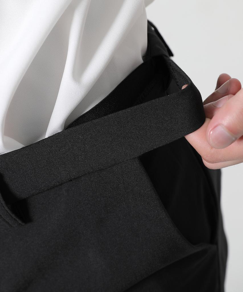 Jikeulib Hidden Side Banding Tapered Stretch Slacks